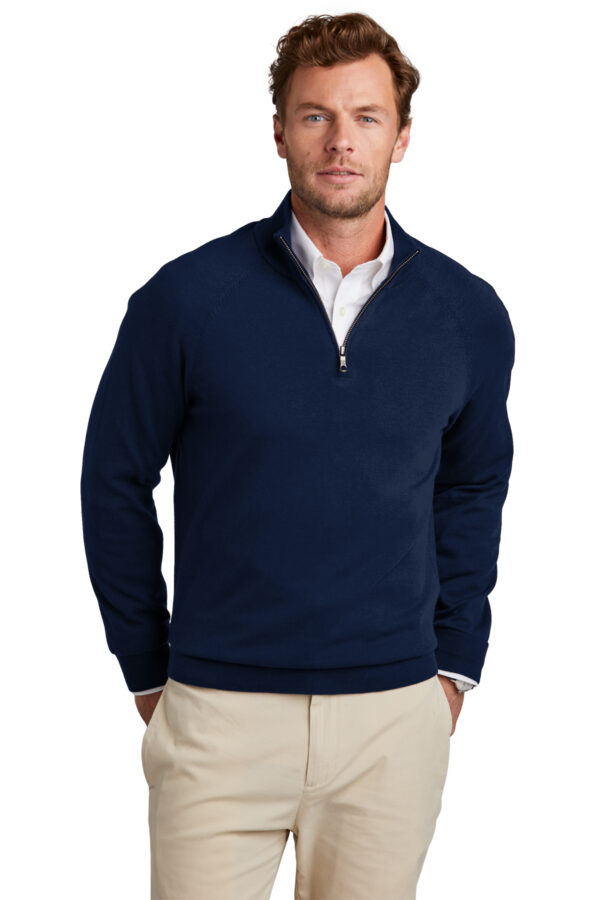 Brooks Brothers Men's 1/4 Zip Cotton Sweater