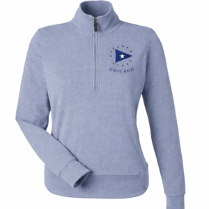 Pique Fleece 1/4 Zip-Women's Blue
